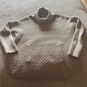 J. Jill Textured Cream Turtleneck Sweater